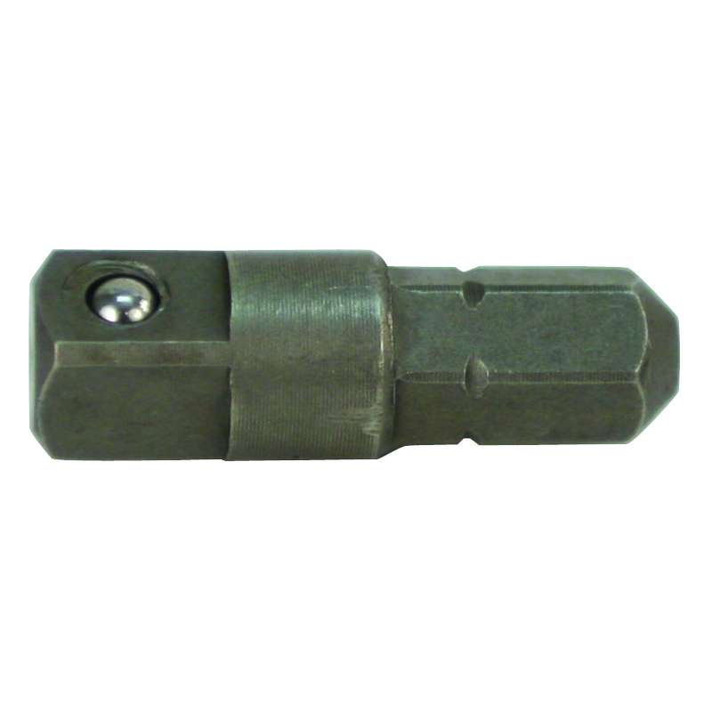 Square Driver Adapter Head, 1/4" Male Hex Drive to 1/4" Male Square Drive
